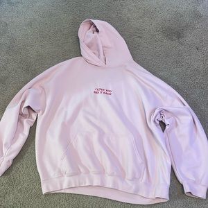 Lonely Ghost Pink and Red I Love You Say It Back Hoodie